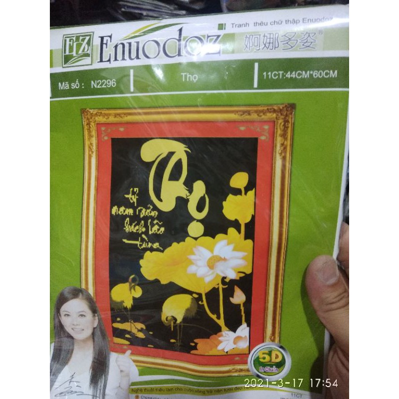 Tranh thêu chữ thập 20k/1kít