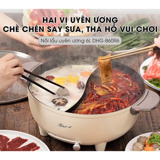 Nồi lẩu uyên ương 6L Bear DHG-B60R6 [Bảo hành 12 tháng]