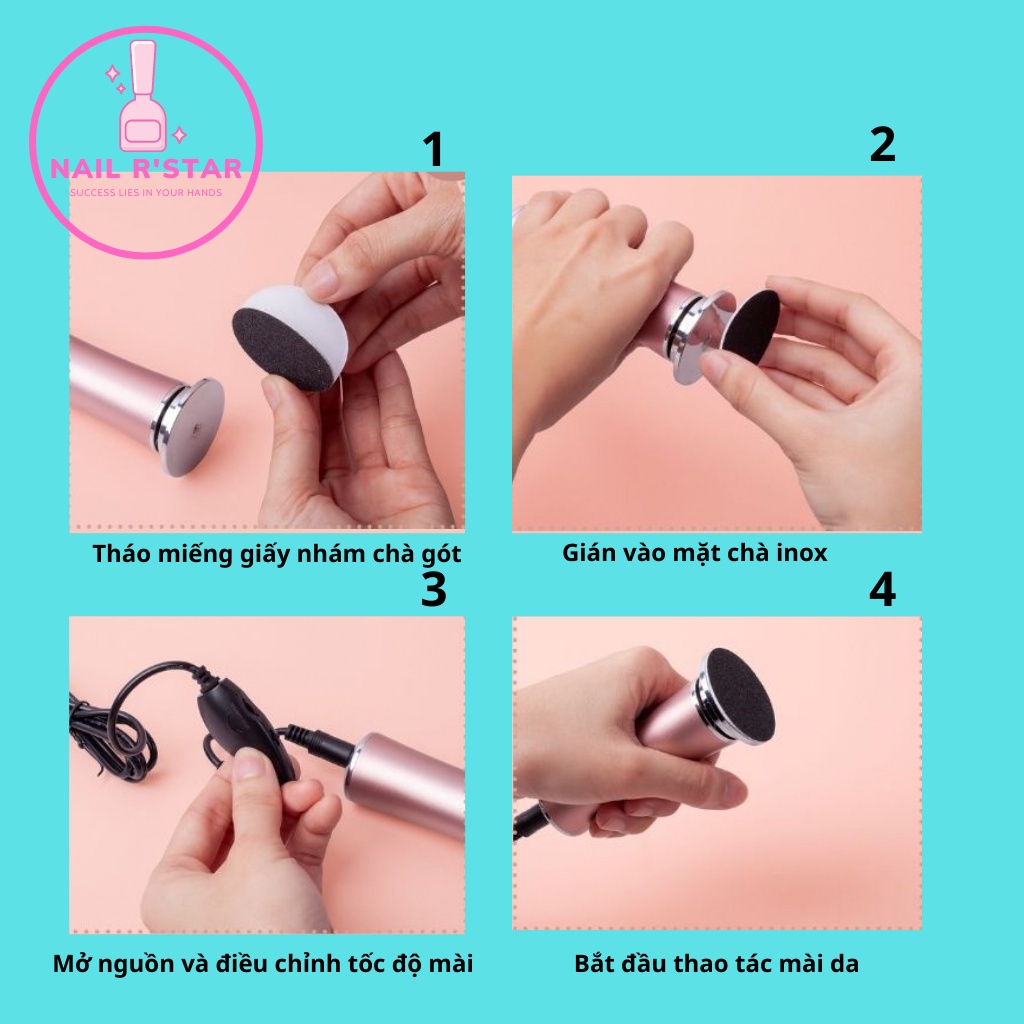 Máy chà gót chân TL-DS01 chính hãng  - Máy mài gót chân chuyên dụng ngành Nails, Spa, Thẩm mỹ