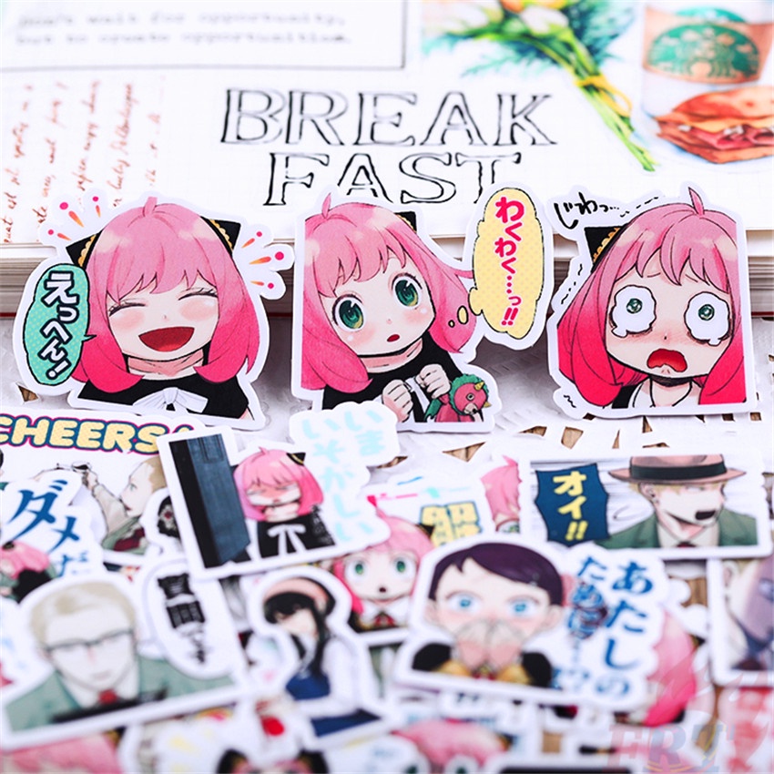 ★★★ Sticker Dán Trang Trí Nhật Ký Mini SPY×FAMILY Q-2 Anya ★★★ Bộ 60 Sticker Dán Trang Trí Album Thời Trang