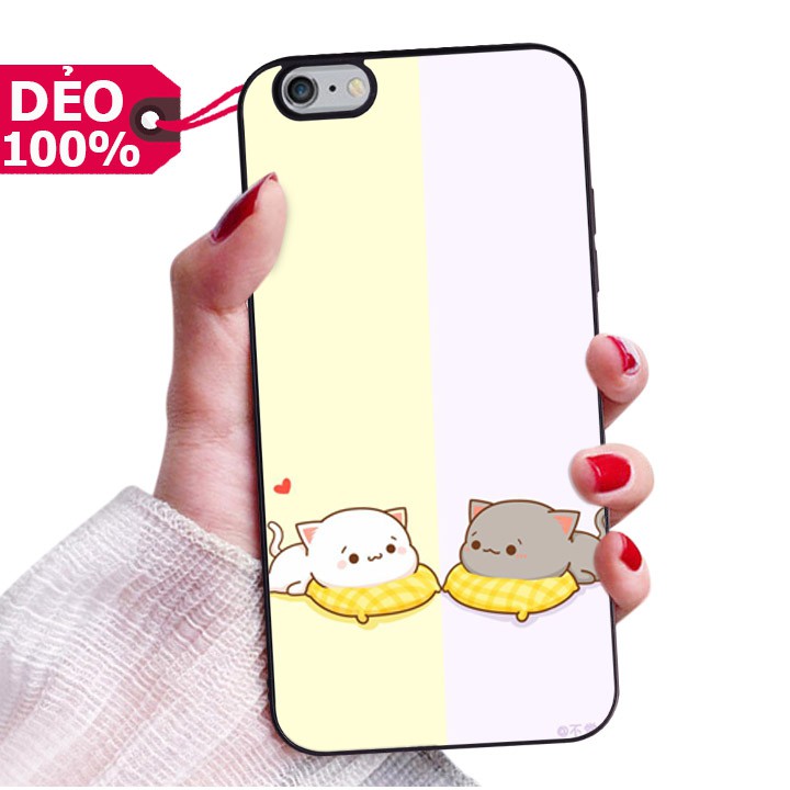 ỐP LƯNG DẺO IPHONE 6 PLUS ĐỦ DÒNG HÌNH NỀN HOẠT HÌNH COUPLE DỄ THƯƠNG PHỦ BÓNG NHƯ GƯƠNG