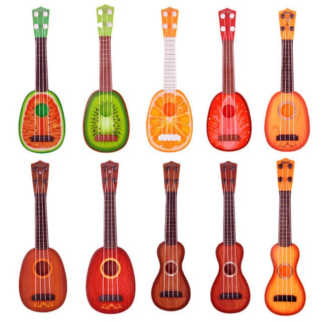 Đồ chơi ukulele trẻ em có thể mô phỏng trái cây hoạt hình đàn guitar nhỏ cho nhạc cụ