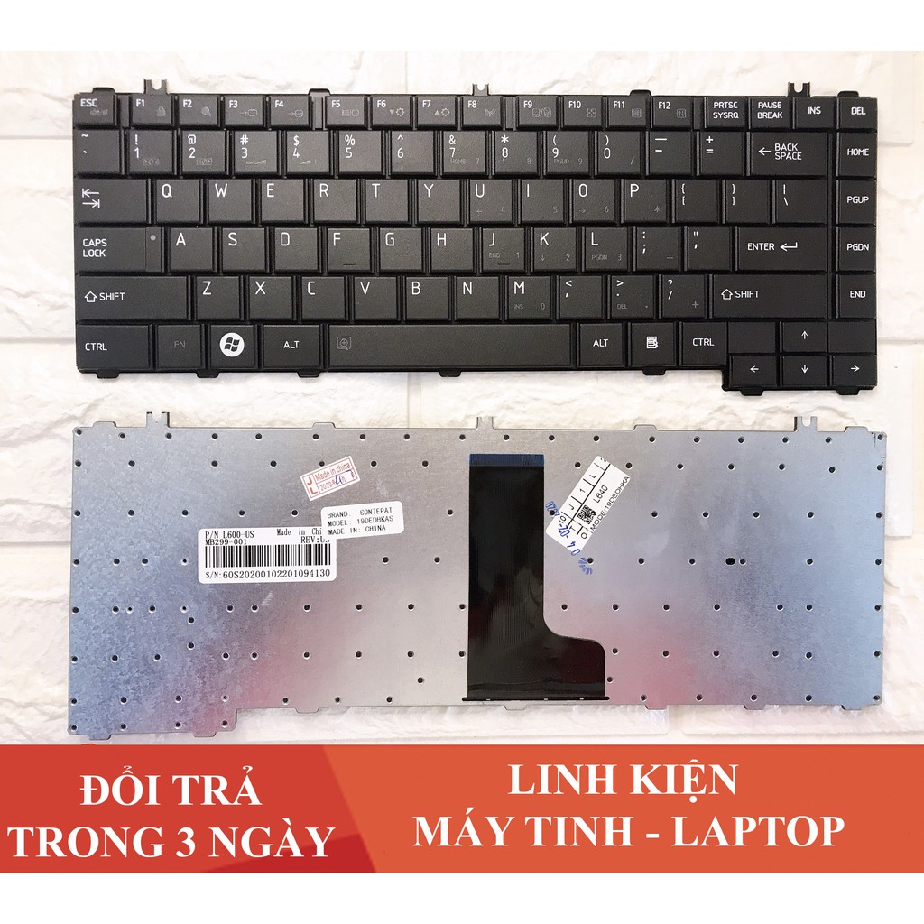 [Mã ELFLASH5 giảm 20K đơn 50K] Bàn Phím Laptop Toshiba L640 L645 C600 C640 L740 L745 Nhập Khẩu