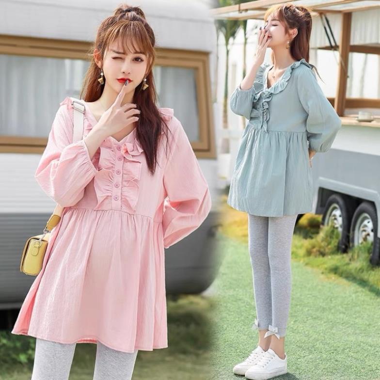 Áo bầu thiết kế Đan dây ngực siêu mát dành cho mẹ bầu