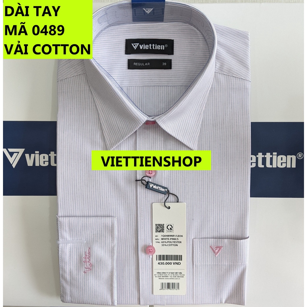 (0489 SL) ÁO SƠ MI VIỆT TIẾN DÀI TAY KẺ SỌC
