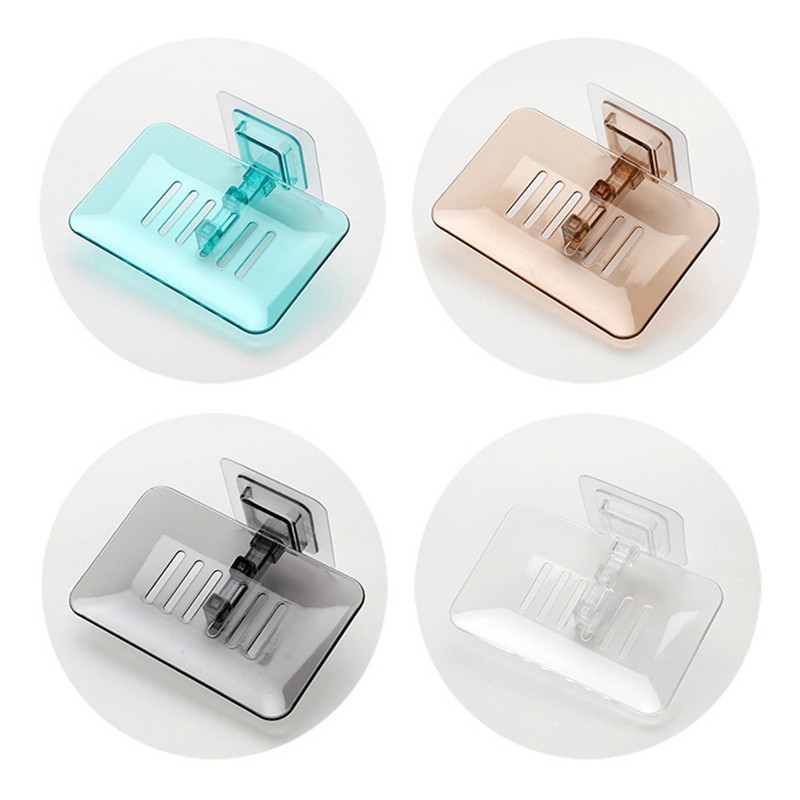 Punch-free Wall Hanging Crystal Soap Box Household Bathroom Storage Rack Soap Storage Shelves