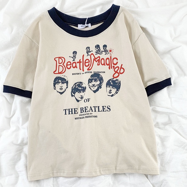 𝗺𝗶𝗲 𝘀𝘁𝘂𝗱𝗶𝗼 - HÀNG CÓ SẴN Áo thun phối viền Beatle Magic 86