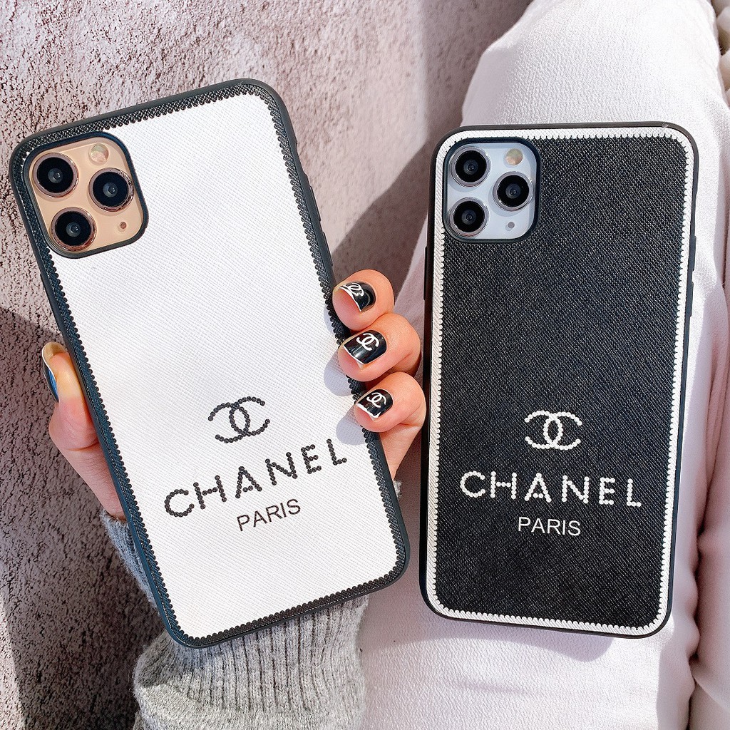 Ốp Lưng Da IMD Họa Tiết Chanel - U002