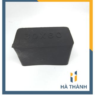 Bộ 10 chân đế cao su bọc hộp inox, kẽm, thép kích thước 30x60