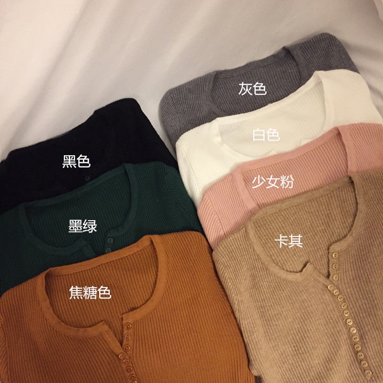 Áo Len Tay Dài Cổ Chữ V Thời Trang Hàn Quốc 28570