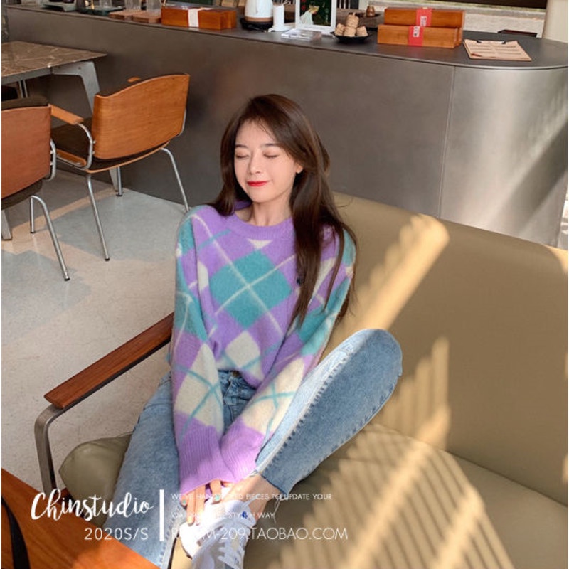 Áo nỉ dài tay form rộng phong cách retro mới cho nữ