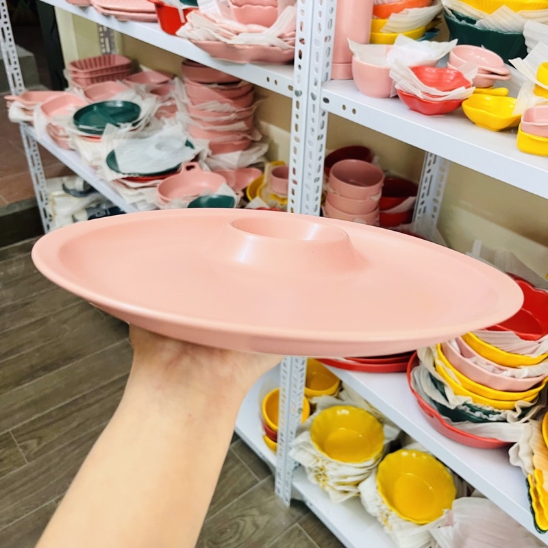 Đĩa sứ kèm chấm sứ decor trang trí đồ ăn siêu đẹp
