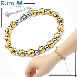 Lắc tay nữ bi vàng trắng