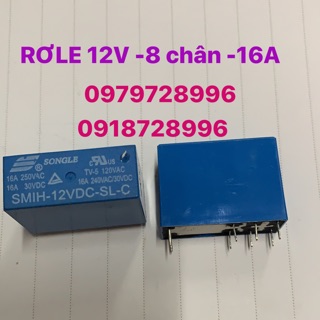 RƠLE 12v-8 chân -16A