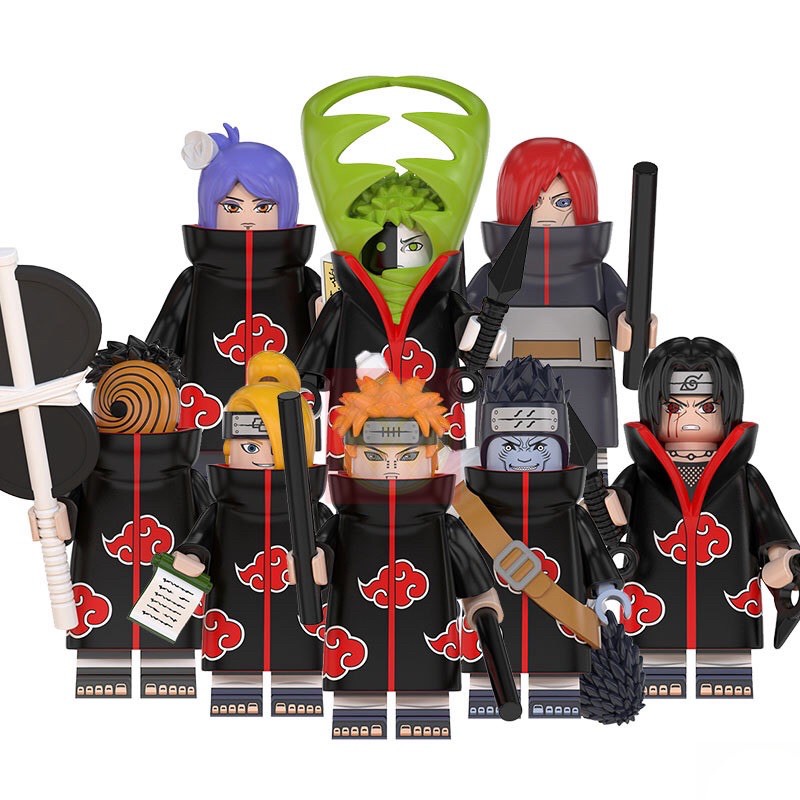 LEGO NARUTO MINIFIGURES YAHIKO KONAN NAGATO ITACHI ZETSU MADARA DEIDARA KISAME AKATSUKI MINIFIGURE MỚI NHẤT WM6106