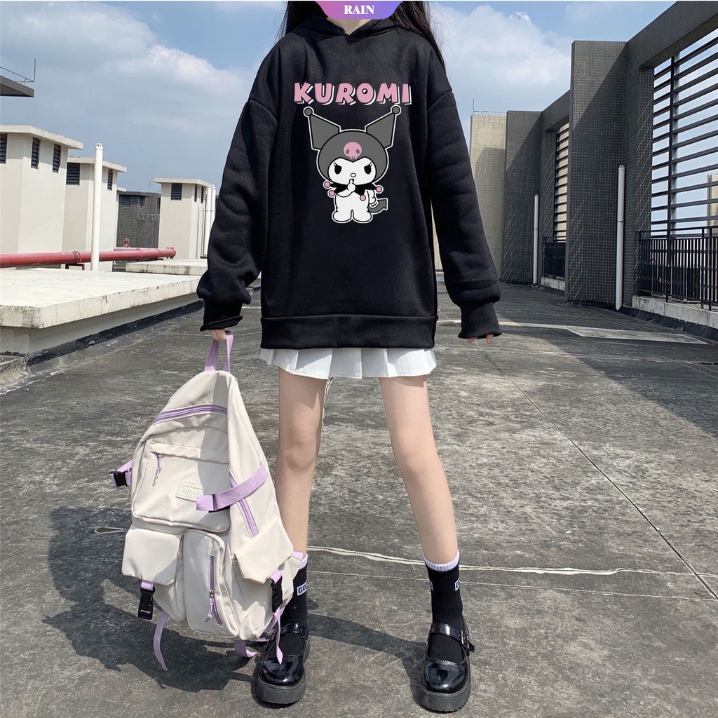Áo Hoodie Tay Dài In Hình Sanrios Kuromi Dễ Thương Thời Trang Mùa Thu 2022 Cho Nữ