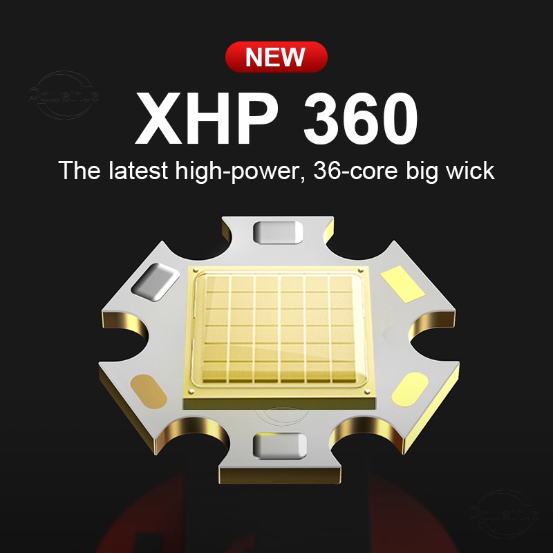 Đèn pin Pocketman XHP360 18650 LED siêu sáng sạc Usb tiện dụng mang theo du lịch cắm trại