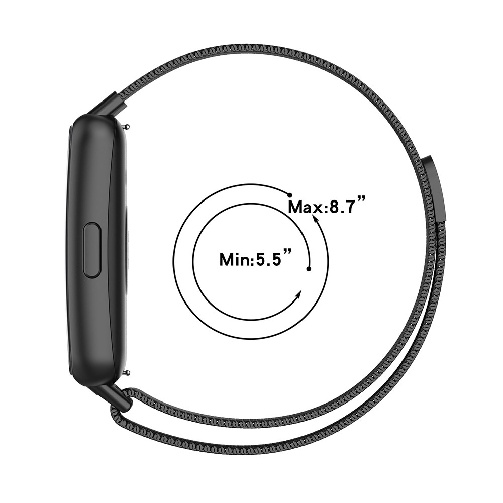 Dây Đeo Đồng Hồ Bằng Thép Không Gỉ Dạng Lưới Từ Tính 21cm Tương Thích Với Huawei Band 7