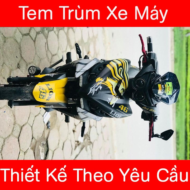 Tem Trùm Exciter 135 Vàng Đen Nhám Sư Tử