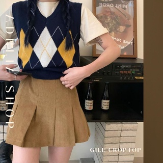 Gile len nữ | áo gile len dệt kim nhiều màu dáng croptop ulzzang dành cho nữ, phong cách hàn quốc, hàng quảng châu