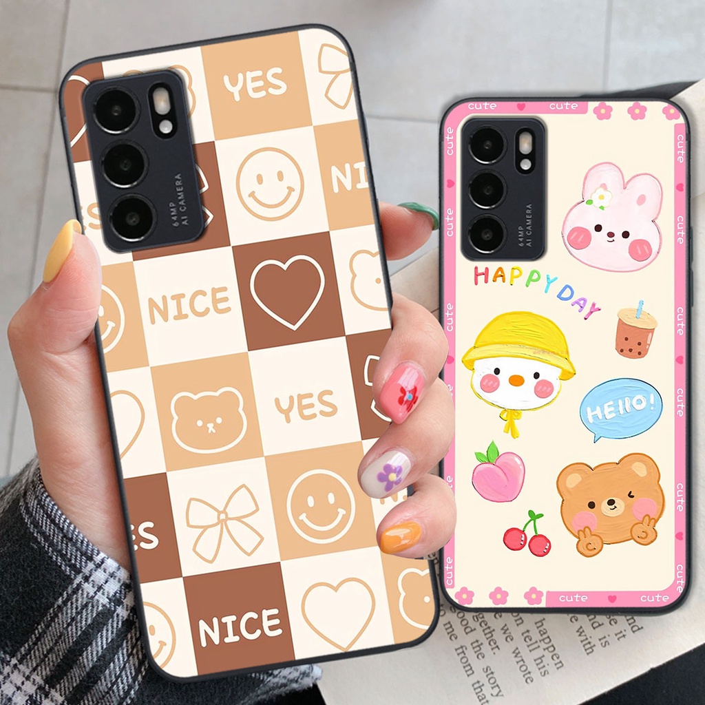 Ốp lưng Oppo RENO 6 5G happy day, gấu bear dễ thương - BỀN - ĐẸP -BAO GIÁ TOÀN THỊ TRƯỜNG