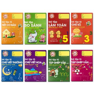 Set 8 quyển tập viết cho bé 4-6 tuổi