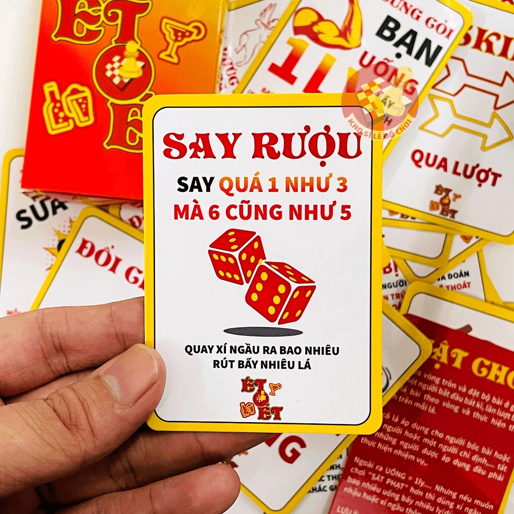 Bộ bài "ÉT O ÉT" - Drinking game cho nhóm bạn tụ tập liên hoan ăn nhậu, chơi vui vẻ với bạn bè hội nhóm
