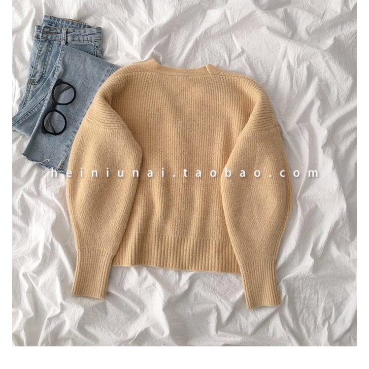 Áo len Cardigan nữ trơn -Order Taobao | Áo Cardigan nữ trơn kiểu Hàn Quốc