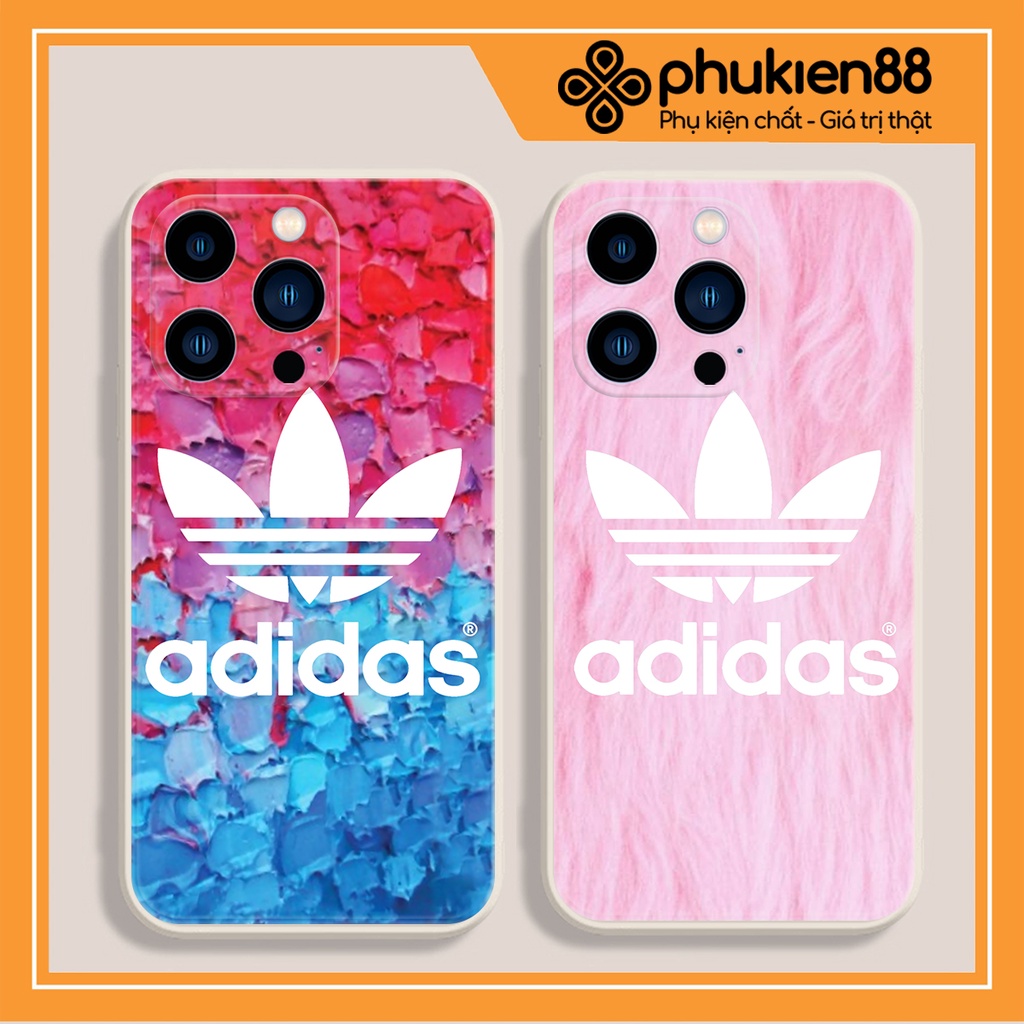 Ốp lưng ip Adi bóng cạnh vuông 6/6plus/6s/6splus/7/7plus/8/8plus/x/xr/xs/11/12/13/pro/max/plus/promax