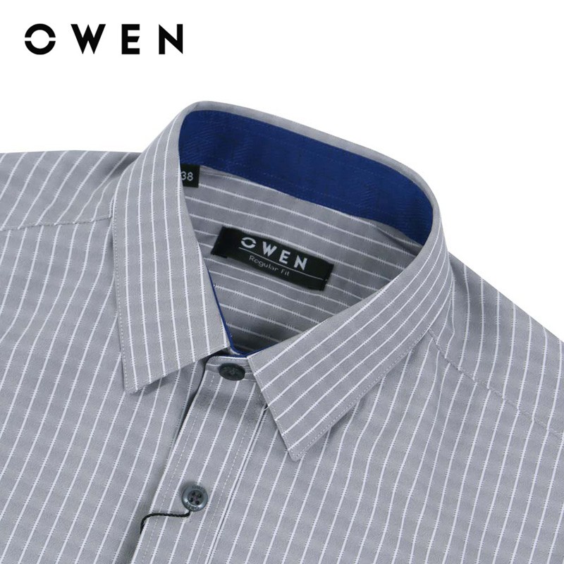 Áo Sơ mi dài tay nam Owen Nano Regularfit màu ghi - AR90600DT | BigBuy360 - bigbuy360.vn