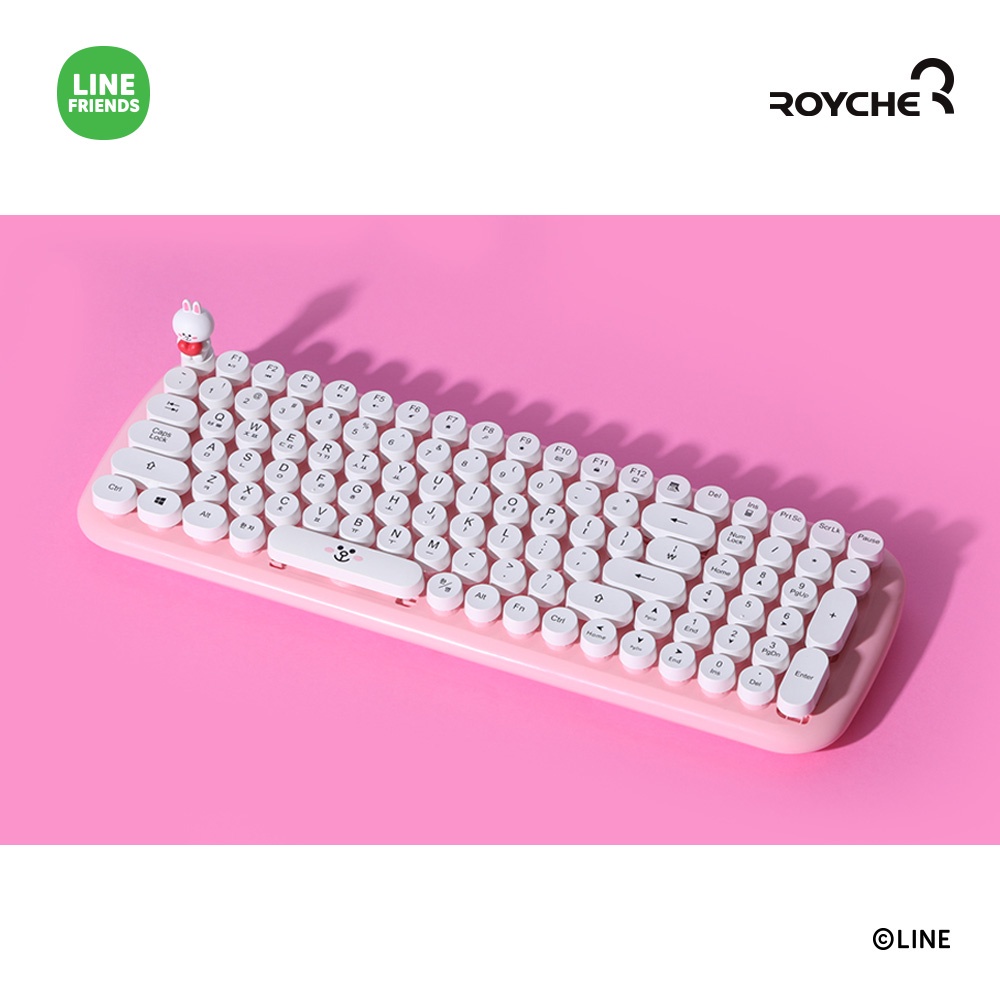 LINE FRIENDS OFFICIAL Wireless Retro Keyboard