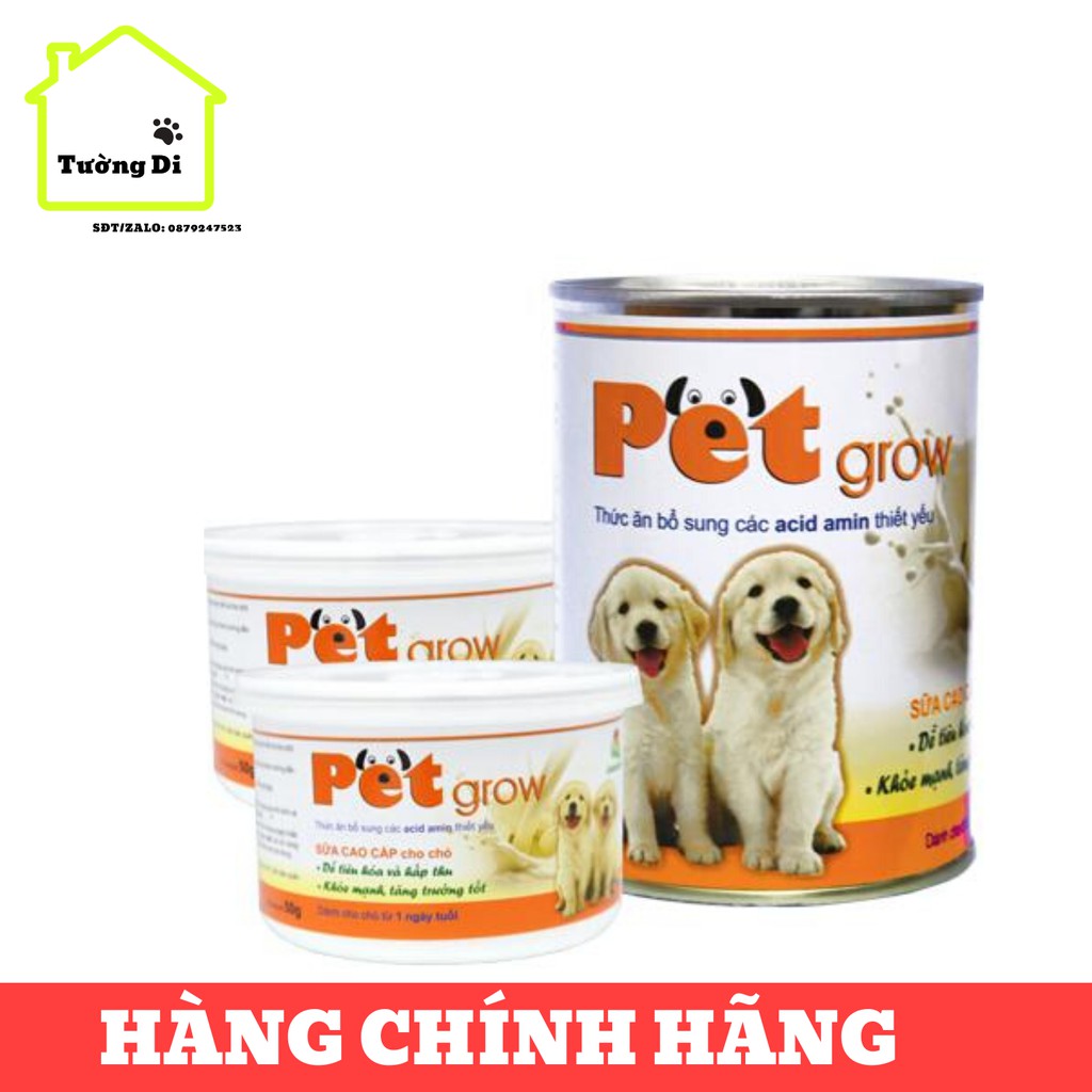 SỮA CHÓ CON CAO CẤP - CHÍNH HÃNG PET GROW (không tiêu chảy)