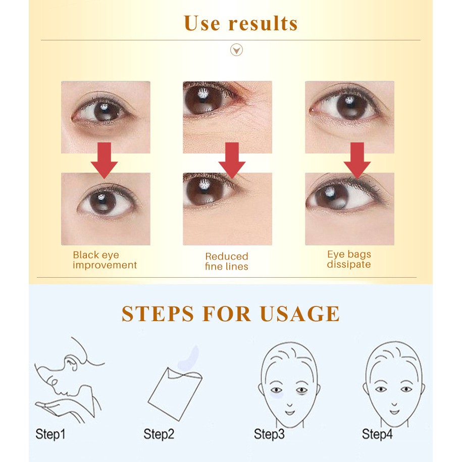 Mặt nạ mắt collagen xóa quầng thâm và nếp nhăn hiệu quả chất lượng cao