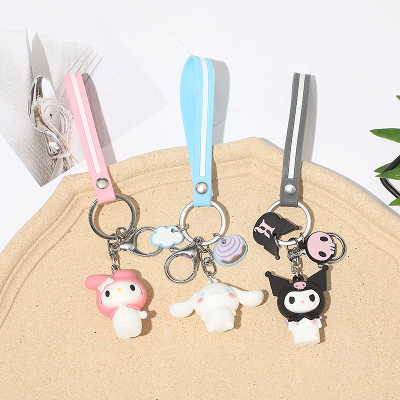 Móc khóa hoạt hình Kuromi Sanrio Melody Hello Kitty Cinnamoroll làm quà tặng trẻ em