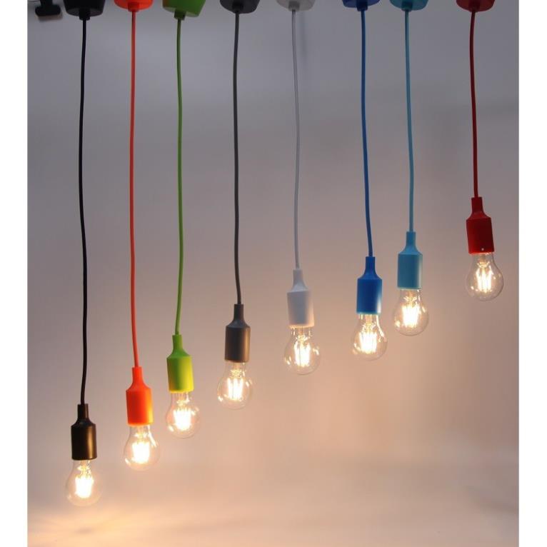 Bộ 8 dây đèn thả trang trí bóng led Edison A60 6W