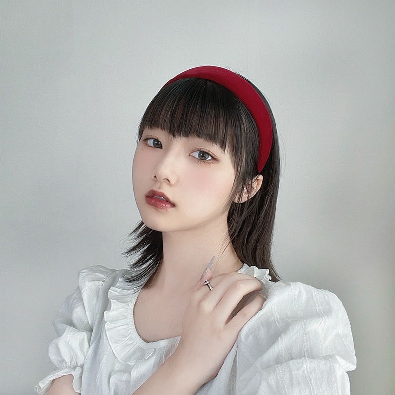 Băng đô cài tóc bằng nhung chống trượt phong cách vintage