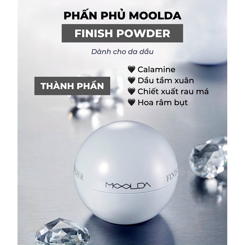 Phấn phủ kiềm dầu Moolda Finish powder