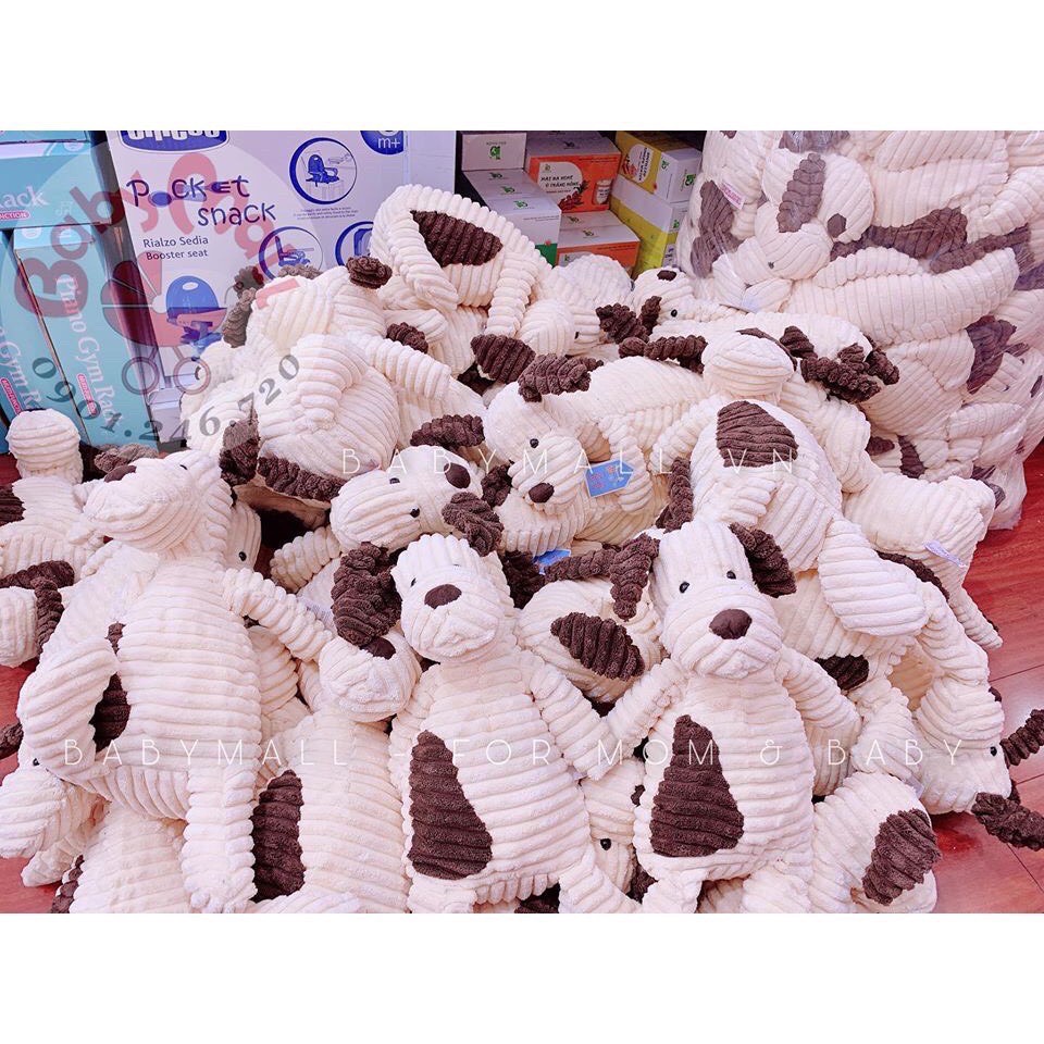 Cún bông, thú nhồi bông size 40cm, mềm mịn, không xù lông, ngộ nghĩnh đáng yêu cho bé ôm ngủ, chơi và chụp ảnh