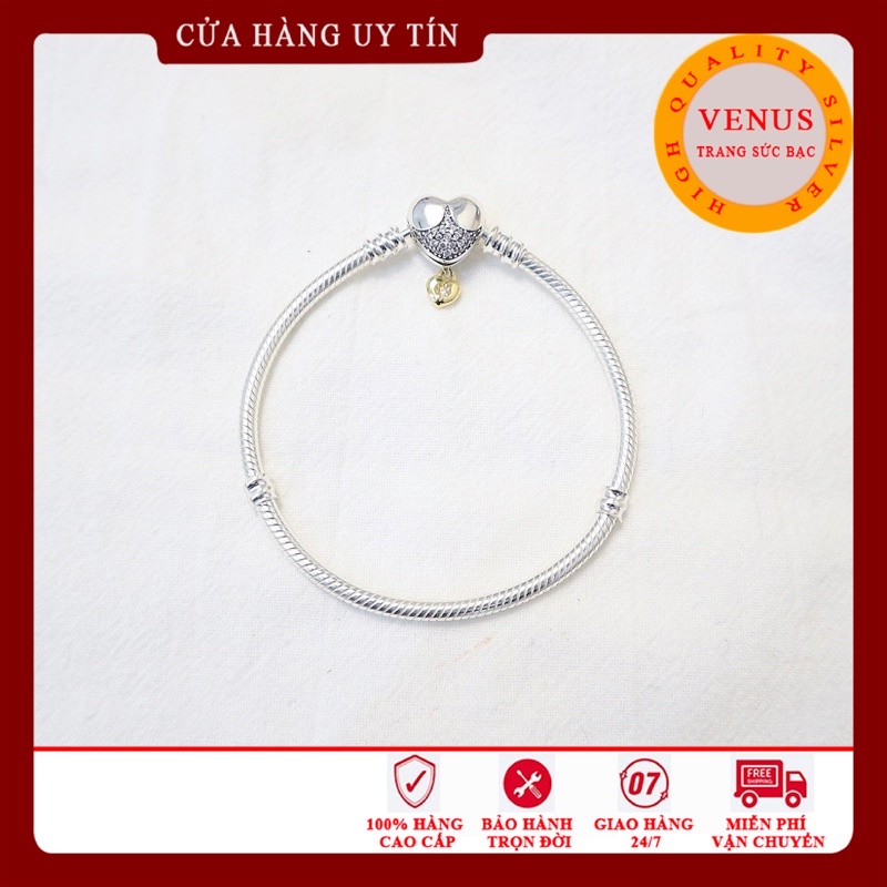 Vòng charm khoá tim treo tim- Mã sản phẩm VENUSV16