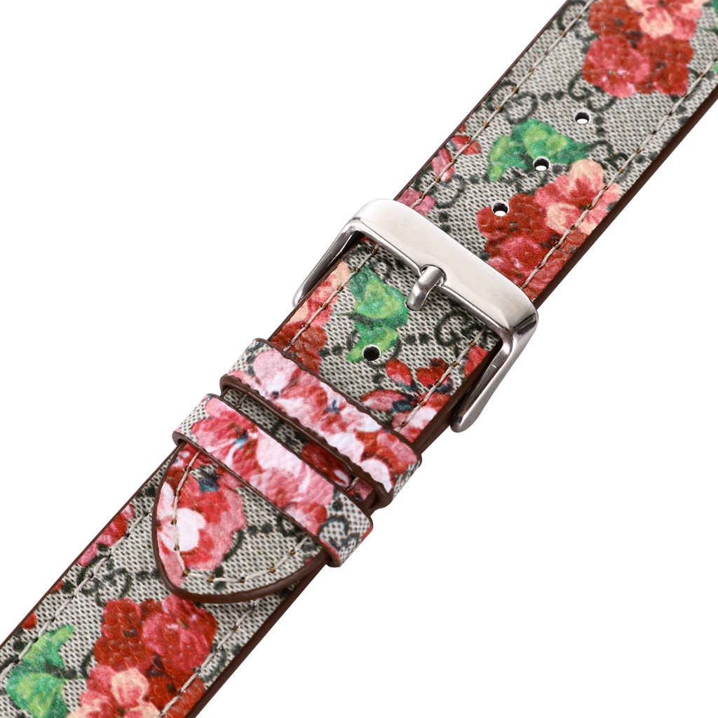 Dây Đồng Hồ Thể Thao Bằng Da PU Họa Tiết GUCCI Cho iWatch Series 3 4 5 6 7