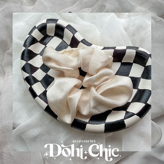 Dây Buộc tóc tone cafe Xinh xắn Scrunchie lụa