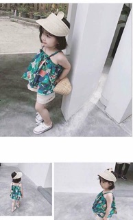 mũ cói hở chóp cho bé yêu