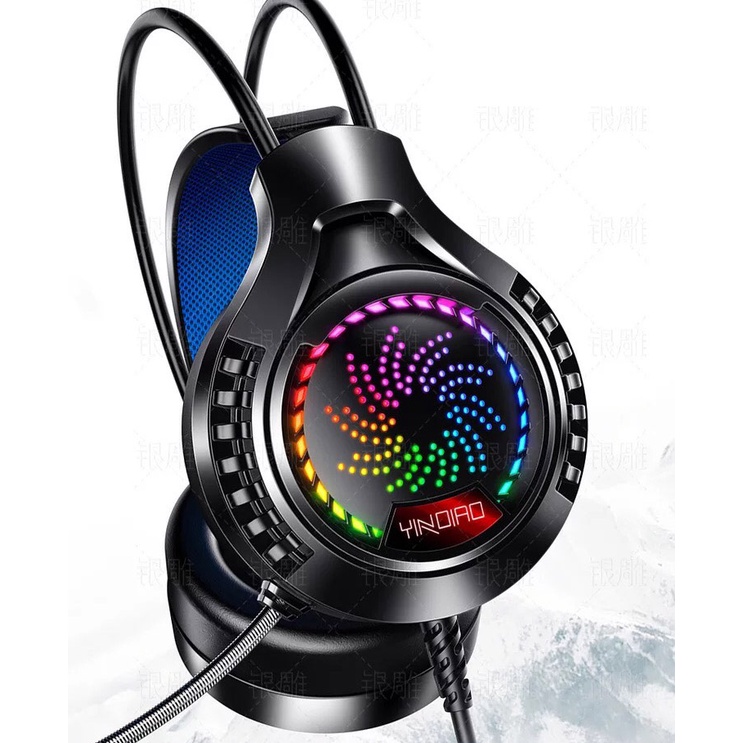 Tai nghe chụp tai game thủ có dây kết nối 3.5mm usb 7.1 Led RGB, có mic dành máy tính, gaming - Bảo hành 1 đổi 1