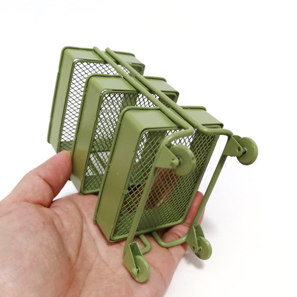 Kệ Kim Loại Có Bánh Xe Đồ Chơi Búp Bê Tỉ Lệ 1 / 12 61