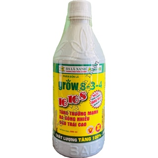 Phân Bón Grow - Ba Lá Xanh (8 - 3 - 4) Đậm đặc gấp 5 lần - Chai 500ml