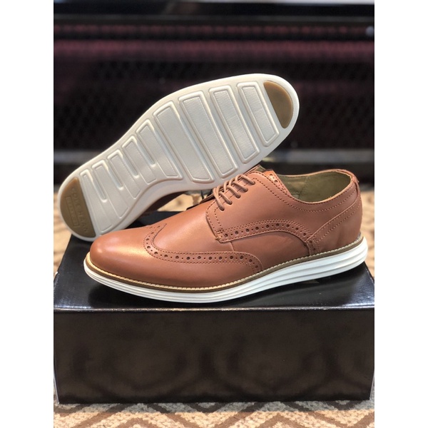 Giày tây da nam cao cấp, giày công sở nam Cole Haan chính hãng - Màu nâu, Size 40, 42