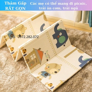 Thảm xốp Xpe cho bé 2 mặt khổ 2m*1,8m chiếu xốp trải sàn chống trơn trượt