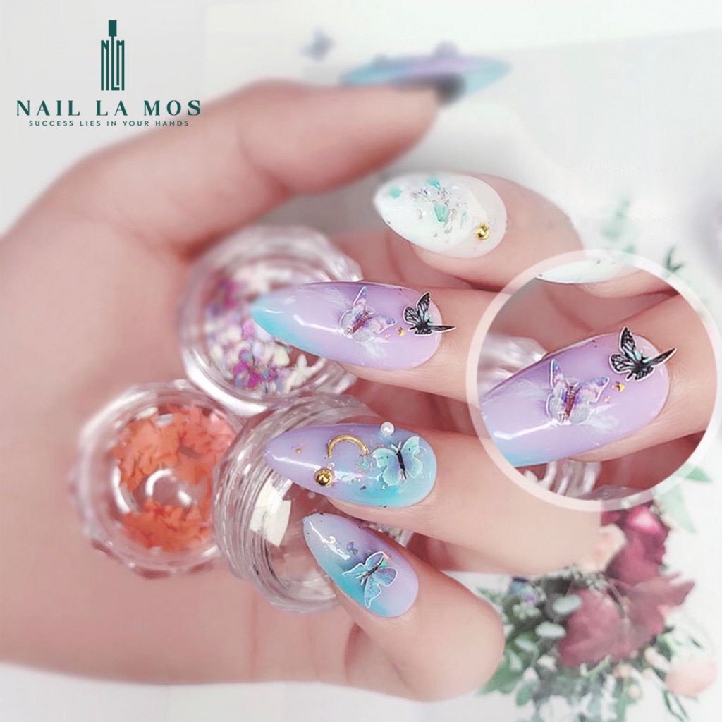 Bướm giấy nail 3D trang trí móng - phụ kiện bướm nail đắp ẩn gel phong cách Hàn Nhật