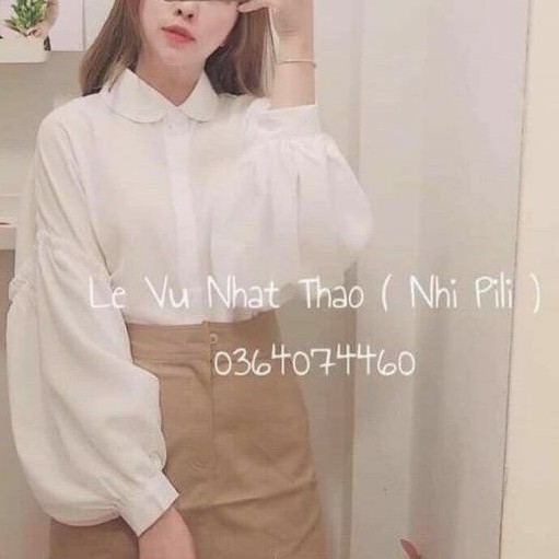 Áo sơ mi tay phồng phôm rộng PC đơn giản dễ thương | BigBuy360 - bigbuy360.vn