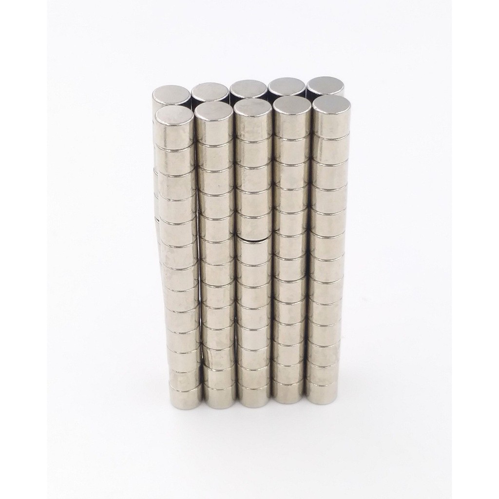 Nam Châm trắng 5x4mm, loại nam châm viên đất hiếm lực hú mạnh